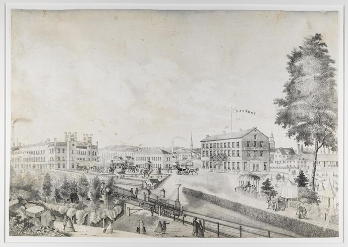 Foto vom Bahnhof Hamm, Carl Hertzog, Lithografie auf Papier, nach 1861
Foto: Thorsten Hübner / Gustav-Lübcke-Museum Hamm